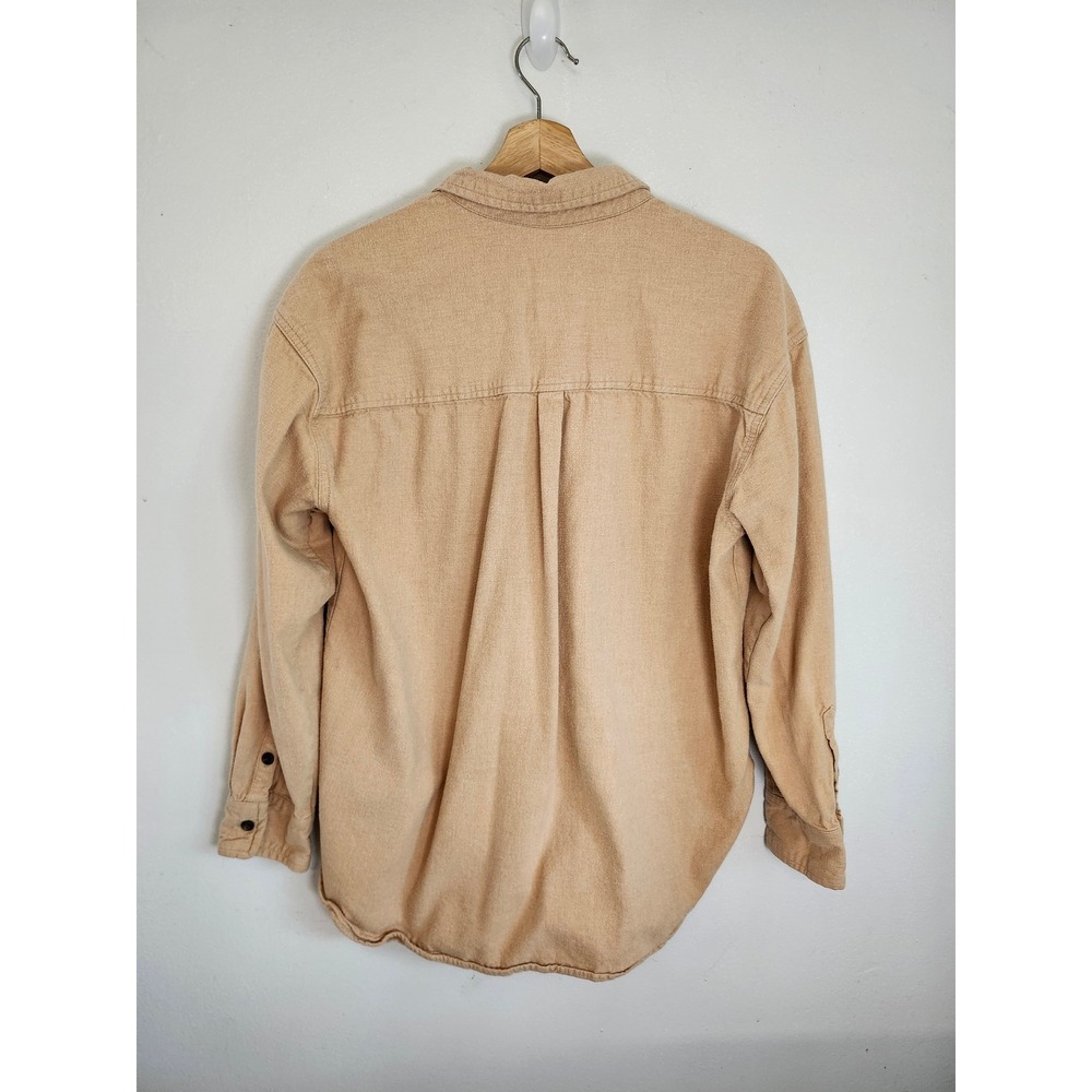 Universal Thread Oversized Button Up ‎  Women's Medium Beige 100% Cotton Shacket - Picture 3 of 8